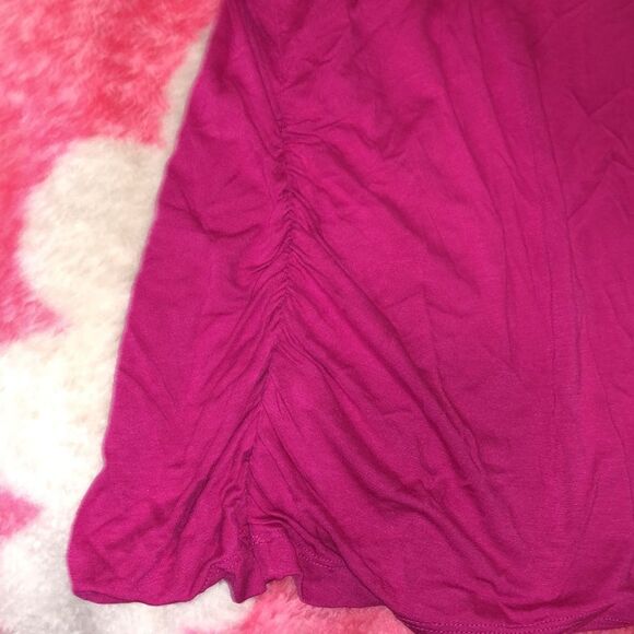 Lane Bryant plus size stretchy workout exercise hot pink cross cross top - Picture 5 of 6